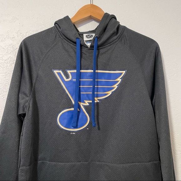 ST Louis Blues NHL‎ Fanatics Mens Small Gray Pullover Hoodie Small​ - Picture 3 of 9
